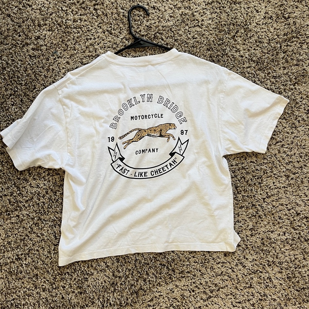 John Galt cropped t-shirt, size medium